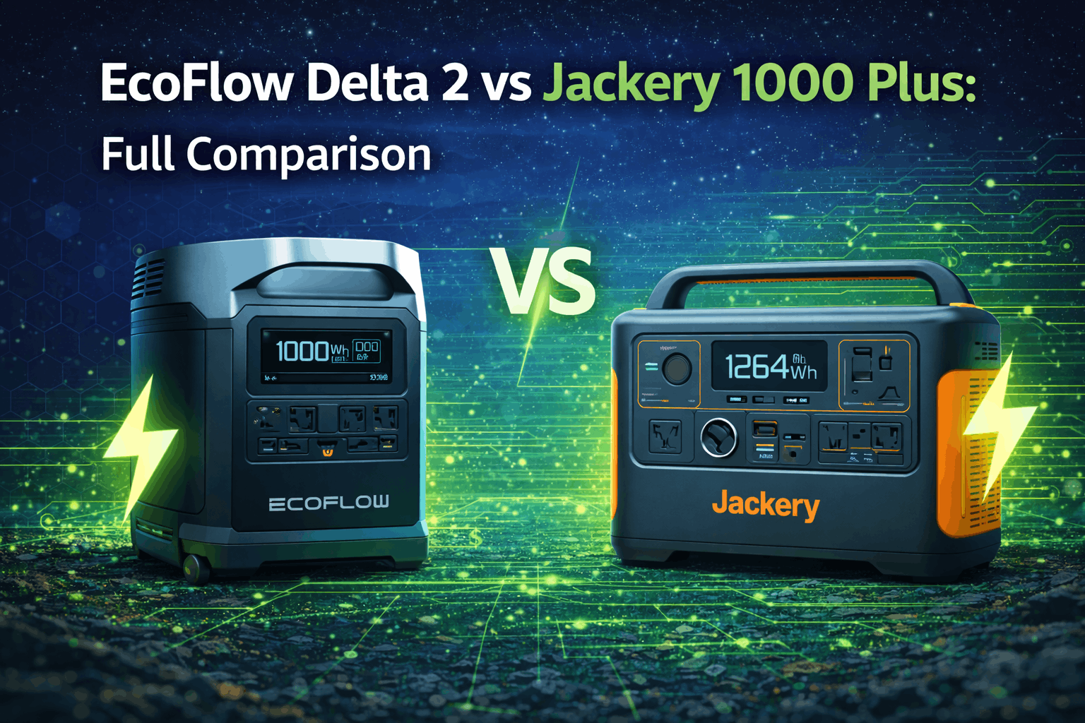 EcoFlow Delta 2 vs Jackery 1000 Plus: Full Comparison