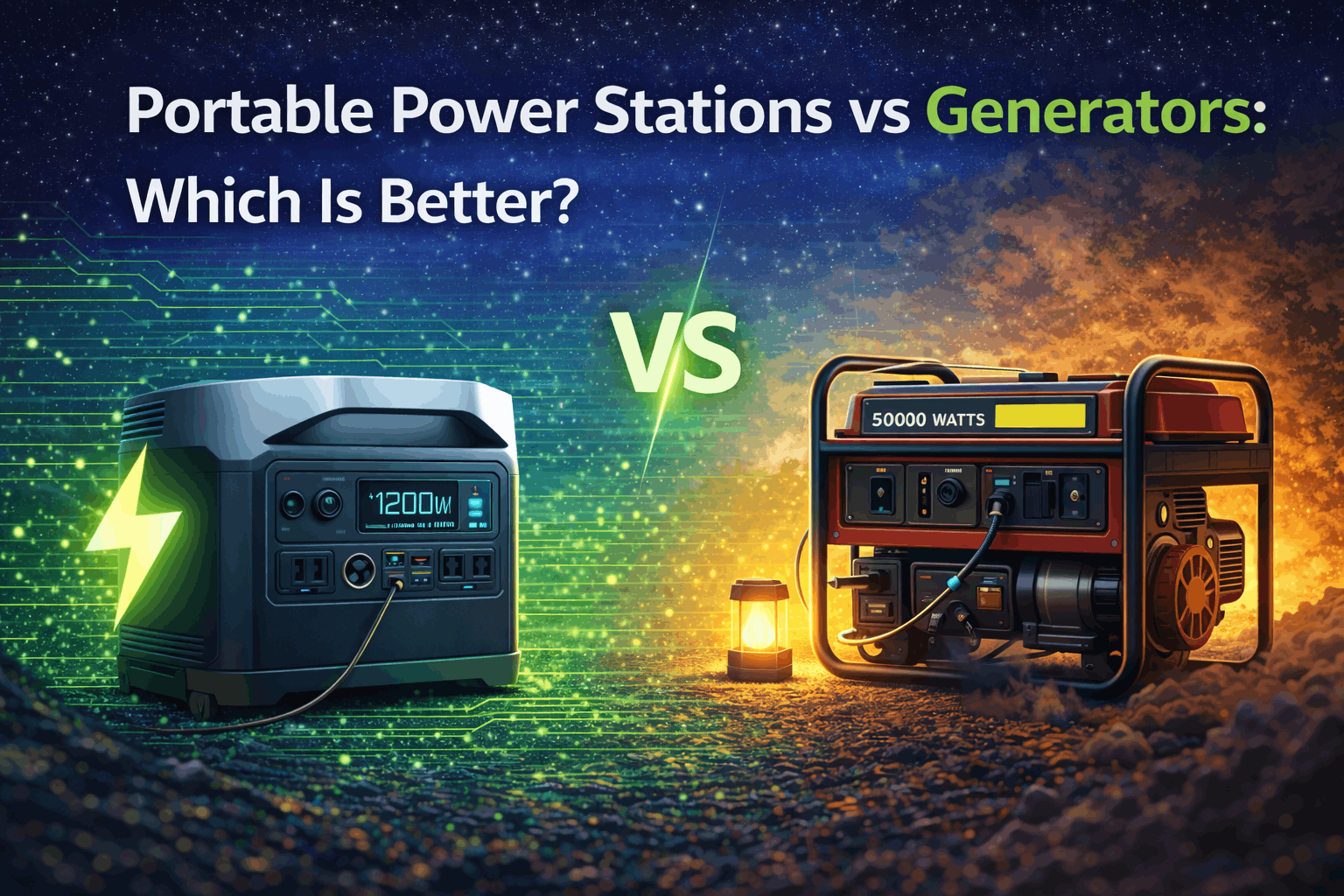 Portable Power Stations vs Generators: Which Is Better ?